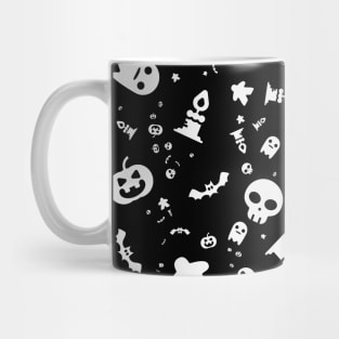 Meeple Halloween Pattern Board Games Mug